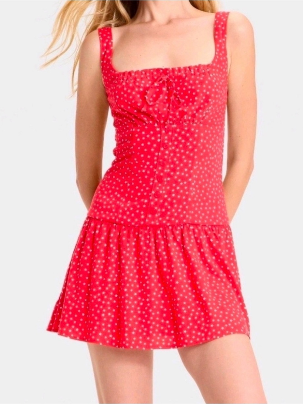 Wild Fable Red with White Stars Sundress XXS NWT